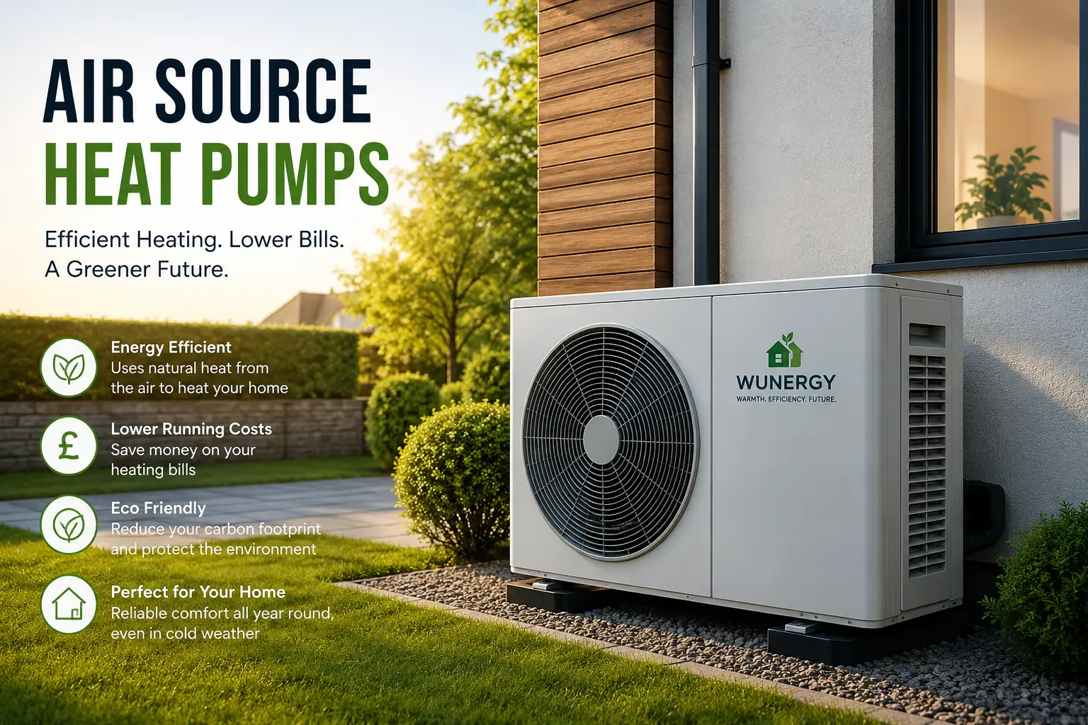 Air source heat pump installation