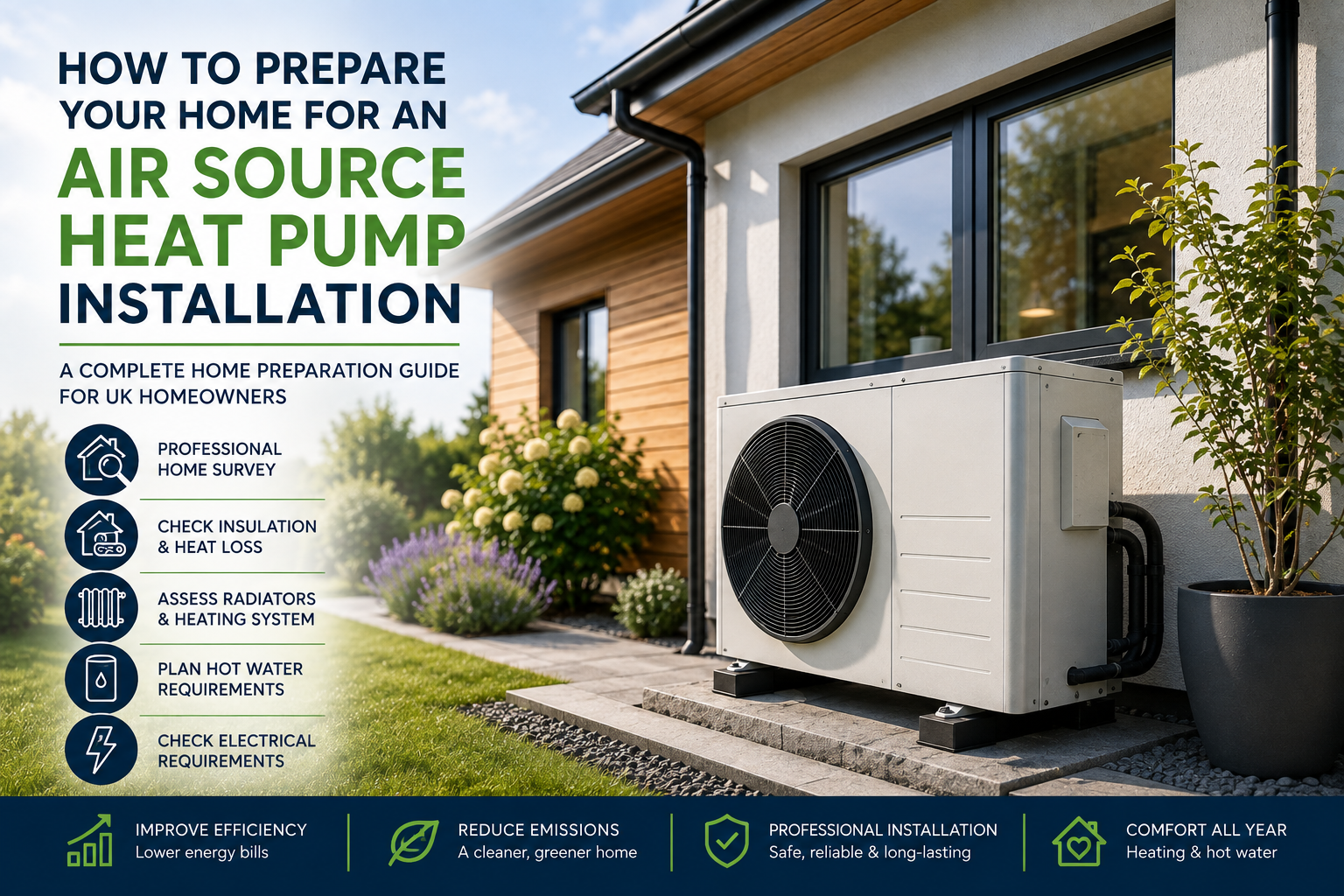 prepare home for air source heat pump